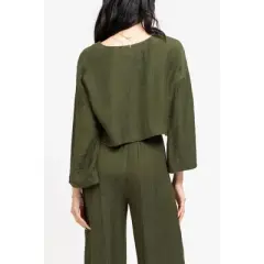 August Sky Women's Extended Shoulder Crop Top