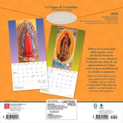 BrownTrout La Virgen de Guadalupe 2026 12"x24" Hanging Square Wall Calendar Plastic-Free