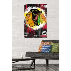 Trends International NHL Chicago Blackhawks - Maximalist Logo 23 Unframed Wall Poster Prints