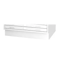 Safco 2-Drawer Flat File Cabinet UnAssembled Specialty White 4999WHR