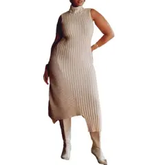 ELOQUII Women&rsquo;s Plus Size Turtleneck Sweater Dress