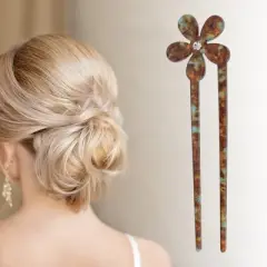 Unique Bargains Women's Five-petal Flower Chignon Pin 1 Pc