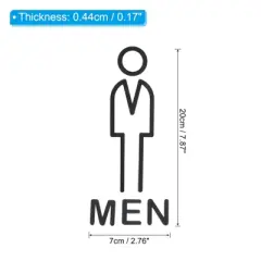 Unique Bargains Acrylic Self-Adhesive Decor Door Business Bathroom Sign