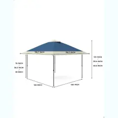 13'x13' Instant Pop-Up Canopy Tent &ndash; Waterproof & UPF 50+ UV Shield, Heavy-Duty Portable Shelter for Camping, Markets & Events (Blue)
