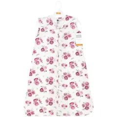 Hudson Baby Infant Girl Cotton Sleeveless Wearable Sleeping Bag, Sack, Blanket, Rose