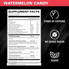 EHPlabs OxyShred Super Dosed Fat Burner - Pre Workout Powder with L Glutamine & Acetyl L Carnitine, Energy Boost Drink - Watermelon Candy, 40 Servings