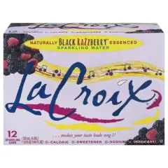 La Croix Black Razzberry Sparkling Water - Case of 2/12 pack, 12 oz