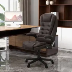HOMCOM High-Back Massage Office Chair, Heated Reclining Computer Chair with Remote