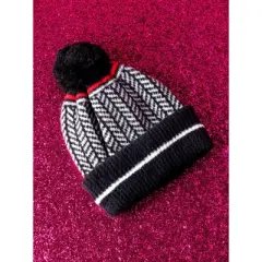 Shiraleah Black Bowie Pom Beanie