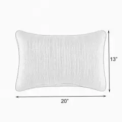 Sunbrella 2pk 6" x 20" x 13" Cabana Classic Lumbar Outdoor Throw Pillows Black/White