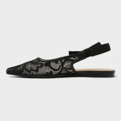 Women's London Lace Sling Back Bow Flats - A New Day&trade;