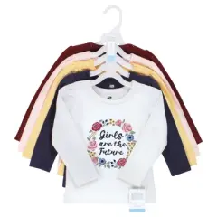 Hudson Baby Infant and Toddler Girl Long Sleeve T-Shirts, Girls World