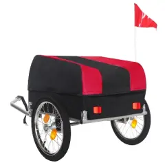 Heavy-Duty Bike Cargo Trailer with Removable Waterproof Cover &uml;C 88 lbs Capacity, 16" All-Terrain Wheels & Foldable Design for Camping, Groceries