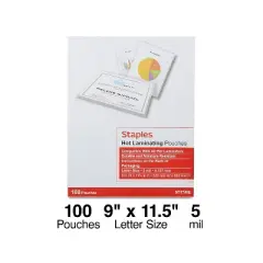 MyOfficeInnovations 5 mil Thermal Laminating Pouches Letter Size 100 pack 489526
