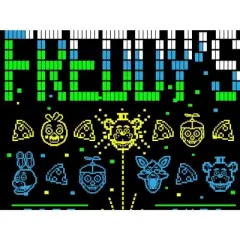 Five Nights at Freddy's Game Over Outline Art Boy's Navy T-shirt