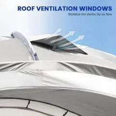 Anybear 12x12FT White Beach Tent Sun Shelter with UPF50+ Protection