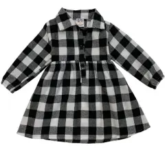 Girls Plaid Fabulous Collared Dress - Mia Belle Girls