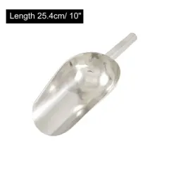 Unique Bargains Kitchen Stainless Steel Flour Shovel 10" Length Ice Cream Scoops Silver Tone 1 Pc