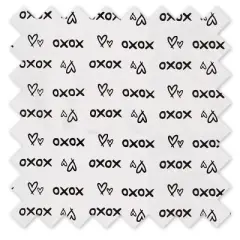 Bacati - Love Black/white kisses n hugs Crib/Toddler Bed Skirt