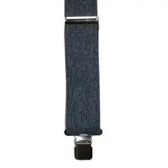 CTM Men's Denim Clip-End 2 Inch Suspenders