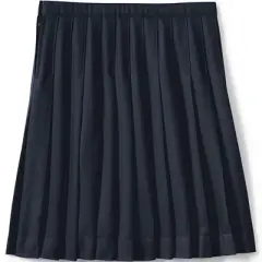 Lands' End Lands' End School Uniform Girls Solid Pleated Skirt Below the Knee