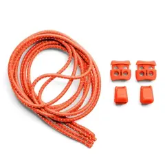 The Original Stretchlace Quick Lock No-Tie Elastic Shoelaces &ndash; Orange Adjustable Shoe Laces (1 Pair)