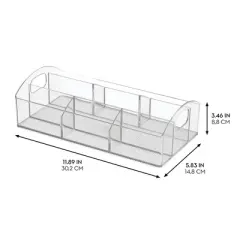 InterDesign Recycled Plastic Divided Medicine Cabinet Organizer 7 Compartment