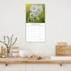 2026 Square Wall Calendar, Beauty of Flowers, 16-Month Floral Theme, 180 Reminder Stickers (12x12 In)