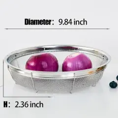 Fine Mesh Strainer for Kitchen, Stainless Steel Colander Bowl for Pasta, Rice, Fruit,