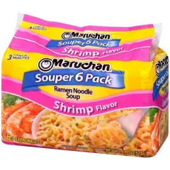 Maruchan Souper 6-Pack Shrimp Ramen Noodle Soup - 18oz/6ct