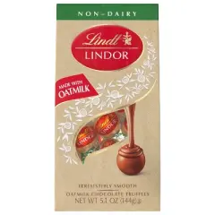 LINDOR, Lindt Non-Dairy Oatmilk Chocolate Candy Truffles - 5.1oz