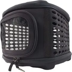 Pet Life Circular Shelled Perforate Lightweight Collapsible Military Grade Pet Carrier