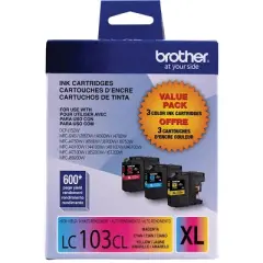 Brother LC1033PKS Innobella High-Yield Ink Cyan/Magenta/Yellow 3/PK