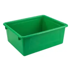 Storex Deep Storage Tray with Lid, Green