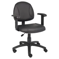 Posture Chair with Adjustable Arms Black - Boss Office Products