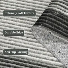 Modern Abstract Area Rug Machine Washable Rug for Living Room, Non-Slip Non Shedding Gradient Soft Carpet, Low Pile Indoor Foldable Printed Rug