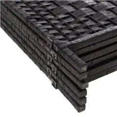 Legacy Decor 3, 4, 5, 6, or 8 Panels Diamond Weave Bamboo Fiber Privacy Partition Screen, Black, Brown, Red/Honey, Or Beige Color