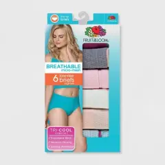 Fruit of the Loom Women's 6pk Breathable Micro-Mesh Low-Rise Briefs - Colors May Vary