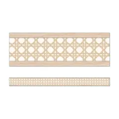 Carson Dellosa Education True to You Woven Cane Straight Bulletin Board Borders, 36 Feet Per Pack, 6 Packs