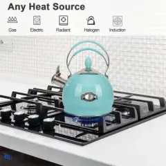 Itopfox Whistling Tea Kettle, Stainless Steel Teapot for Stovetop & Induction Cooktop, Fast Boiling Water Pot with Loud Whistle, Ergonomic Handle