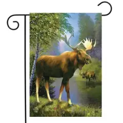 Briarwood Lane Garden Flag 18x12.5 For Outdoor Wild Moose Summer Garden Flag Flag For Summer Garden Flag Flags For Outside