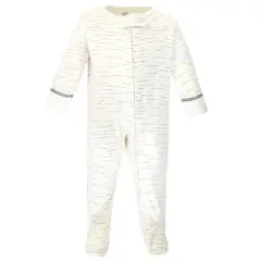 Touched by Nature Baby Boy Organic Cotton Zipper Sleep and Play 3pk, Boho Fox