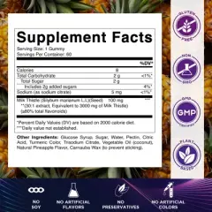 Milk Thistle Gummies 3000mg - 60 Gummies