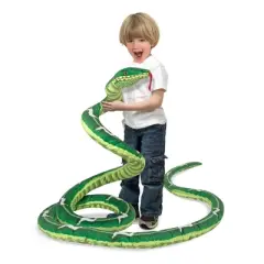 Melissa & Doug Giant Boa Constrictor - Lifelike Stuffed Animal Snake, 14' long