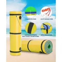 Acekool Lily Pad Floating Mat, 8'/9'/12' Large Water Mat, 3-Layer Tear-Resistant XPE Foam, Visible Colors, for Adults & Kids