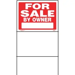 Hillman English Red For Sale Sign 18 in. H X 24 in. W - Case of 6