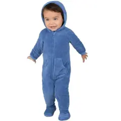 Footed Pajamas - Under The Sea Infant Hoodie Chenille Onesie