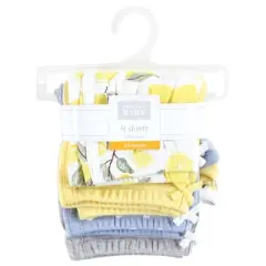 Hudson Baby Girl Shorts Bottoms 4-Pack, Lemons