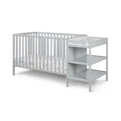 Suite Bebe Palmer 3-in-1 Convertible Island Crib and Changer Combo - Gray
