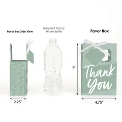Big Dot of Happiness Sage Green Elegantly Simple - Guest Party Favor Boxes - Set of 12